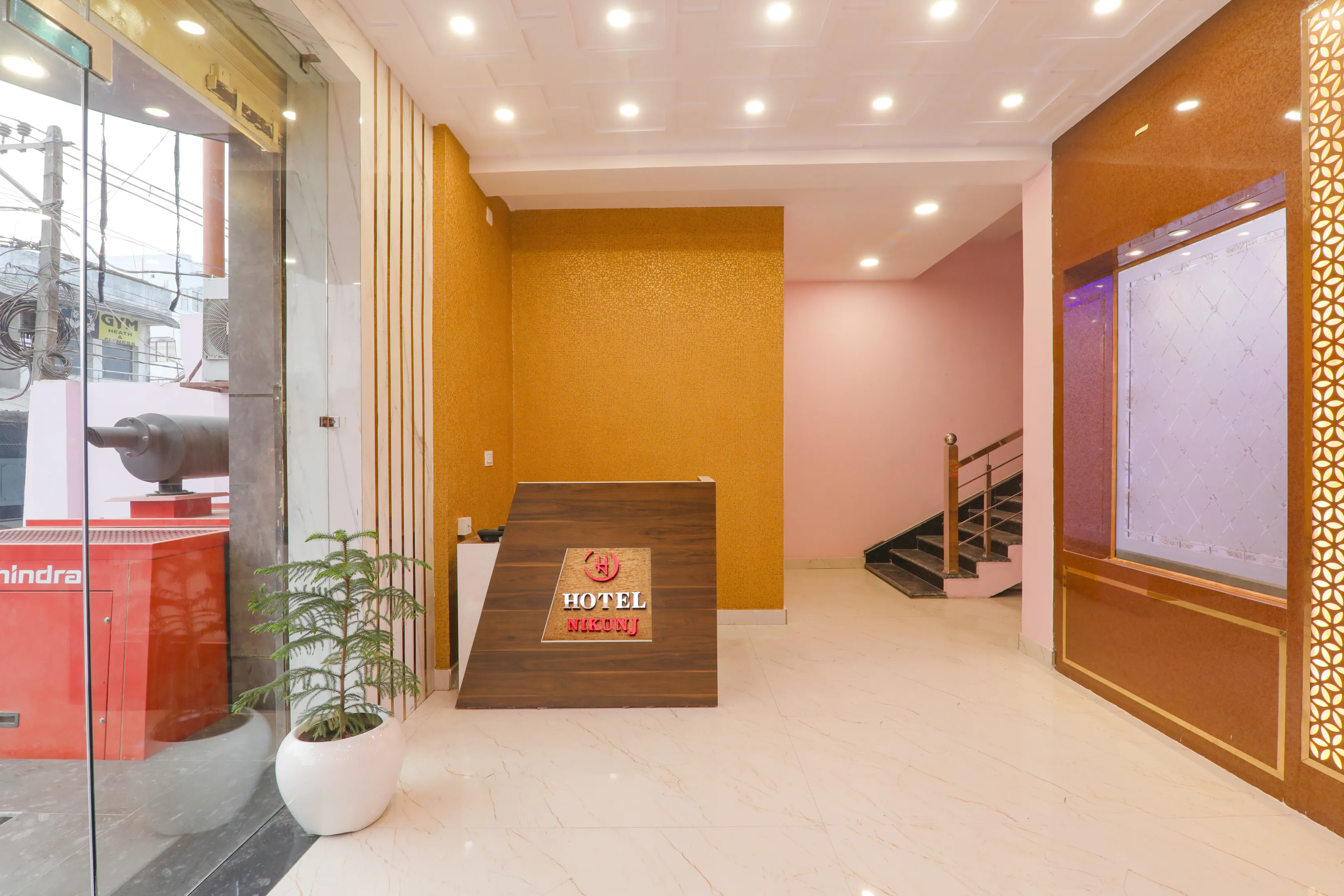 Hotel Nikunj reception lobby